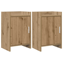 Nachtkastjes 2 pcs Artisanaal eiken 40 x 30 x 60 cm
