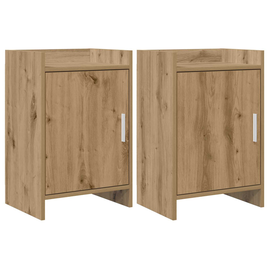 Nachtkastjes 2 pcs Artisanaal eiken 40 x 30 x 60 cm