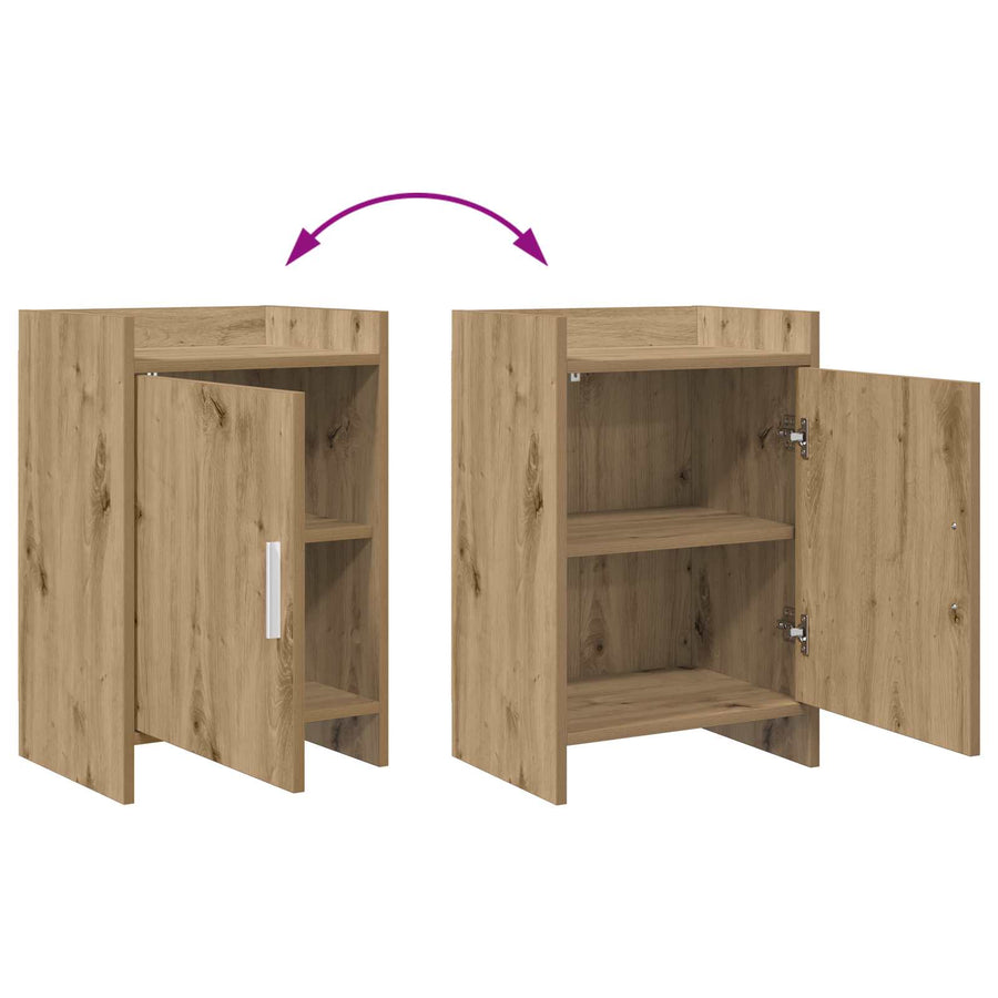Nachtkastjes 2 pcs Artisanaal eiken 40 x 30 x 60 cm