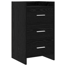 Nachtkastjes Zwart eiken 40 x 36 x 70 cm Bewerkt hout