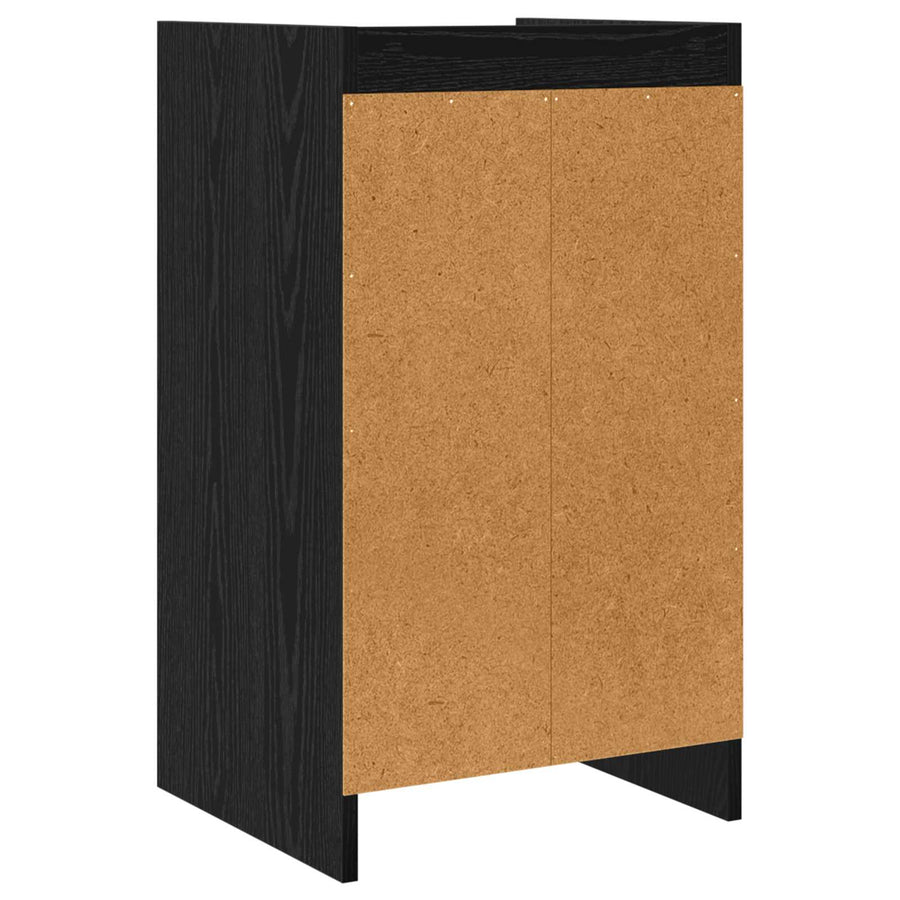 Nachtkastjes Zwart eiken 40 x 36 x 70 cm Bewerkt hout