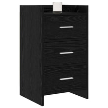 Nachtkastjes Zwart eiken 40 x 36 x 70 cm Bewerkt hout