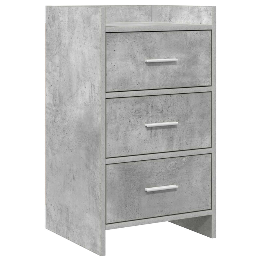 Nachtkastjes Betongrijs 40 x 36 x 70 cm Bewerkt hout
