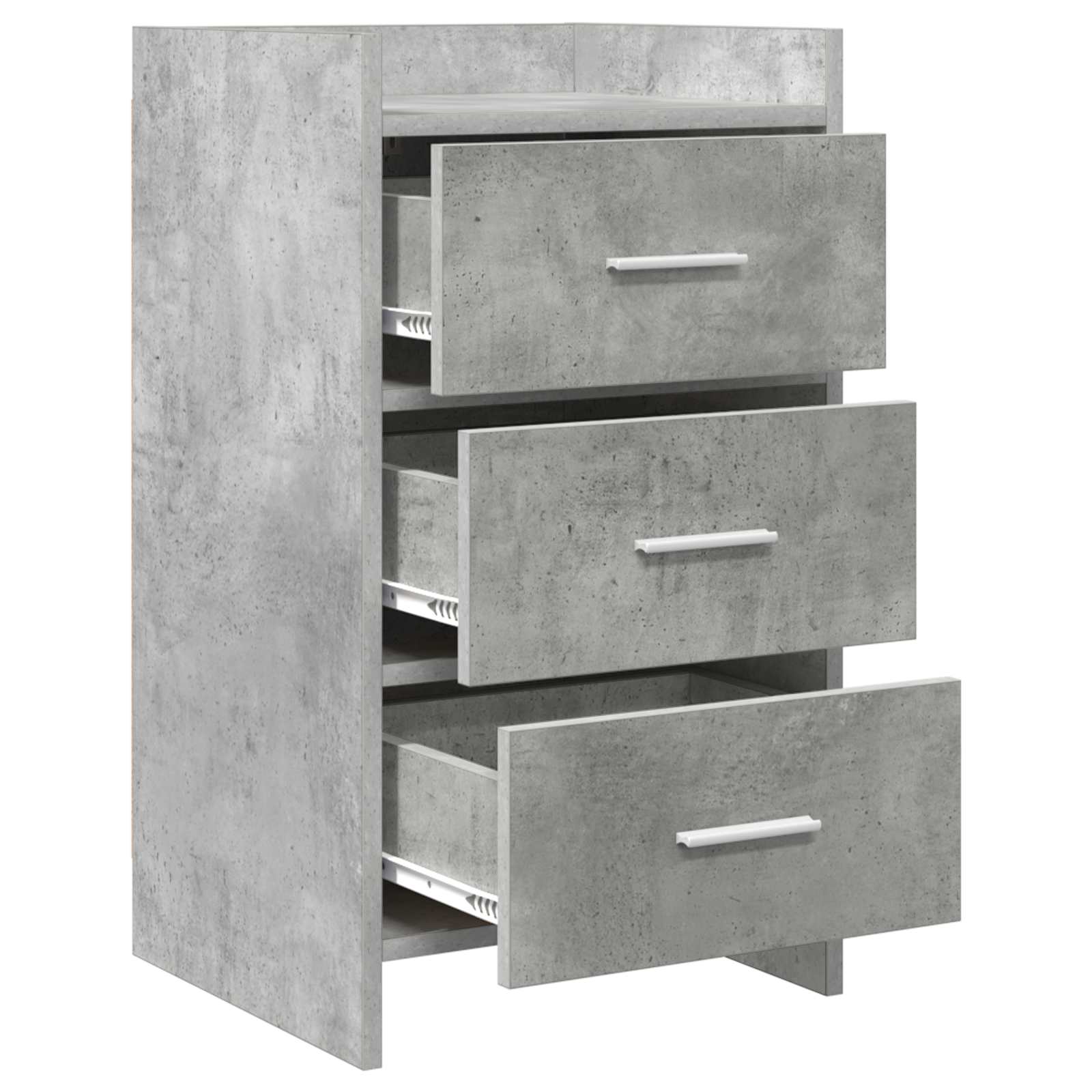 Nachtkastjes Betongrijs 40 x 36 x 70 cm Bewerkt hout