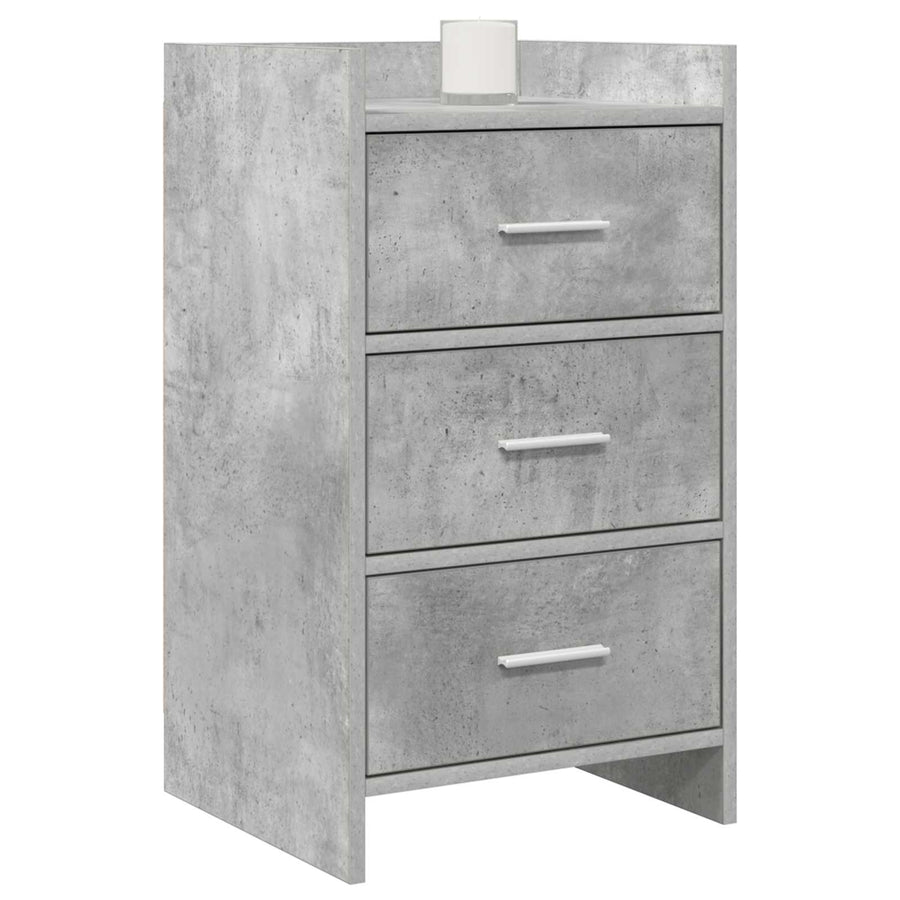 Nachtkastjes Betongrijs 40 x 36 x 70 cm Bewerkt hout