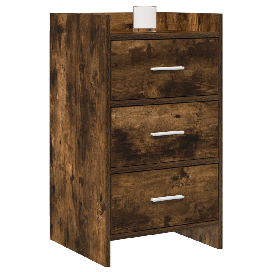 Nachtkastjes Gerookt eiken 40 x 36 x 70 cm Bewerkt hout