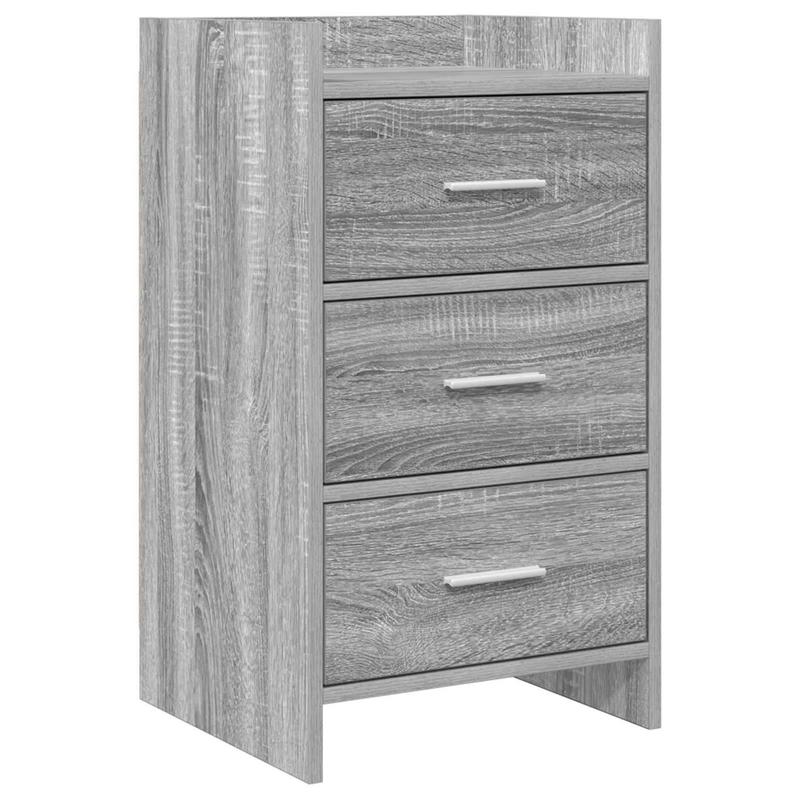 Nachtkastjes Grijs Sonoma 40 x 36 x 70 cm Bewerkt hout