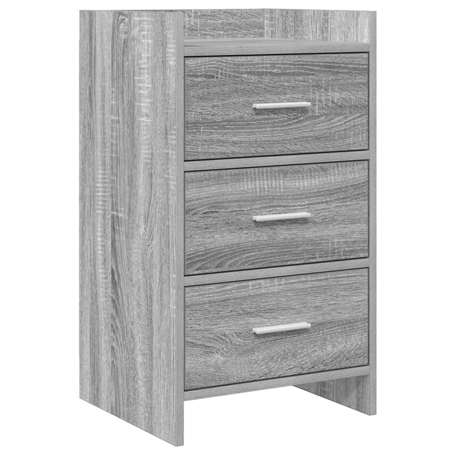 Nachtkastjes Grijs Sonoma 40 x 36 x 70 cm Bewerkt hout