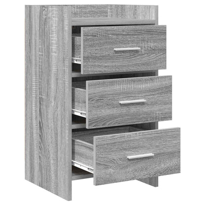 Nachtkastjes Grijs Sonoma 40 x 36 x 70 cm Bewerkt hout