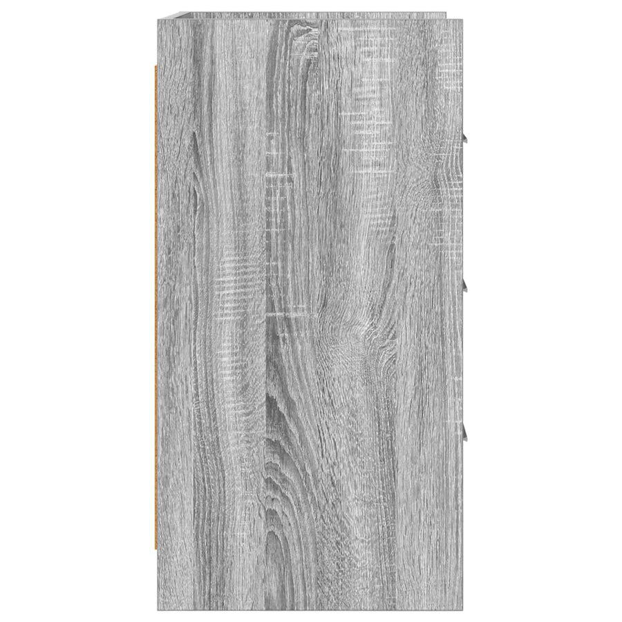 Nachtkastjes Grijs Sonoma 40 x 36 x 70 cm Bewerkt hout