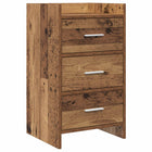 Nachtkastje 40x36x70 cm oud hout 3 laden