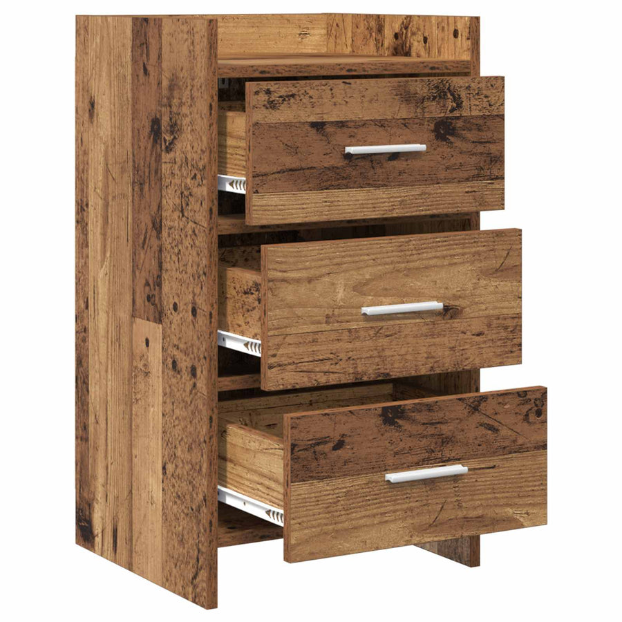 Nachtkastjes Oud hout 40 x 36 x 70 cm Bewerkt hout