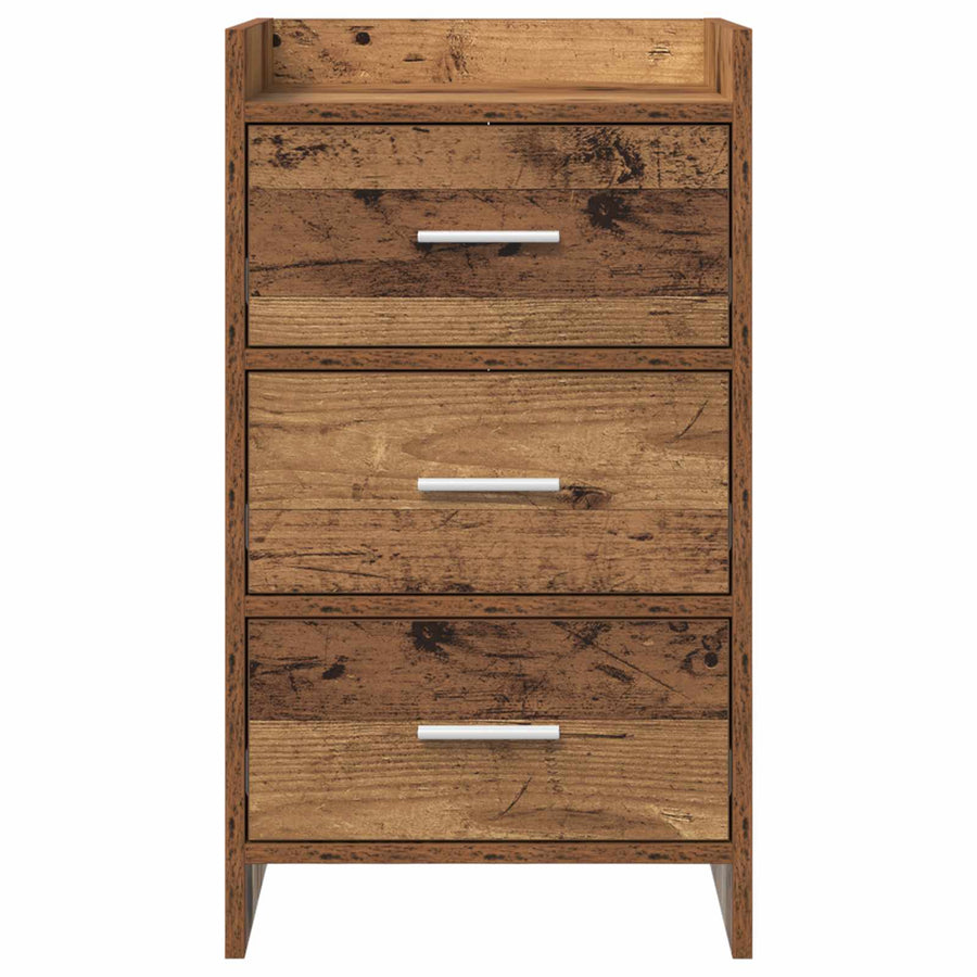 Nachtkastjes Oud hout 40 x 36 x 70 cm Bewerkt hout