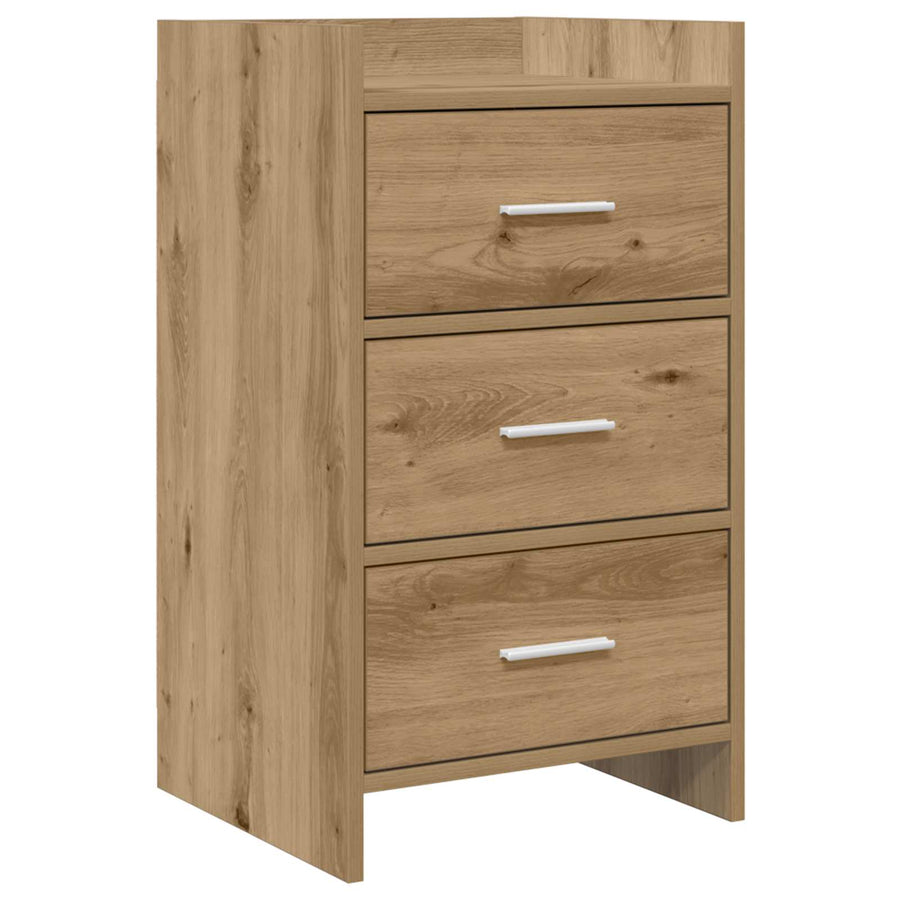 Nachtkastjes Artisanaal eiken 40 x 36 x 70 cm Bewerkt hout