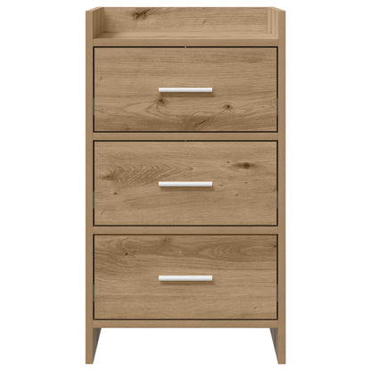 Nachtkastjes Artisanaal eiken 40 x 36 x 70 cm Bewerkt hout