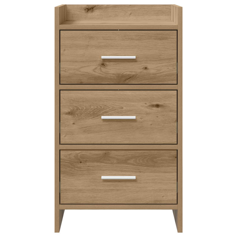 Nachtkastjes Artisanaal eiken 40 x 36 x 70 cm Bewerkt hout