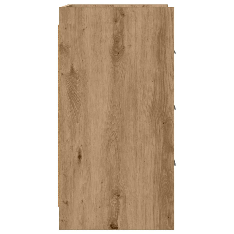 Nachtkastjes Artisanaal eiken 40 x 36 x 70 cm Bewerkt hout