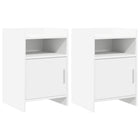 Nachtkastjes 2 stuks wit 40x36x60 cm