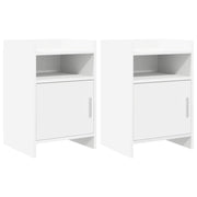 Nachtkastjes 2 stuks wit 40x36x60 cm
