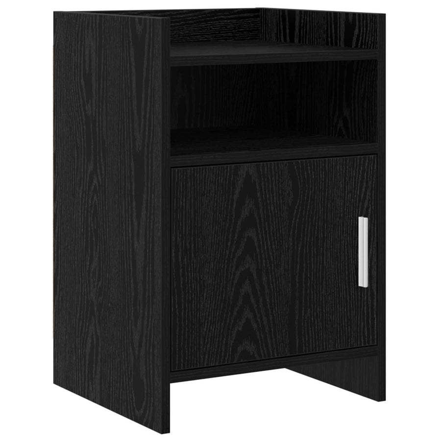 Nachtkastjes Zwart eiken 40 x 36 x 60 cm Bewerkt hout