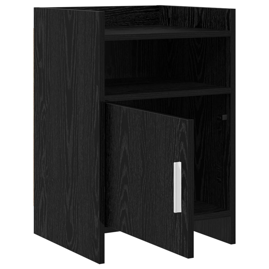 Nachtkastjes 2 pcs Zwart eiken 40 x 36 x 60 cm Bewerkt hout