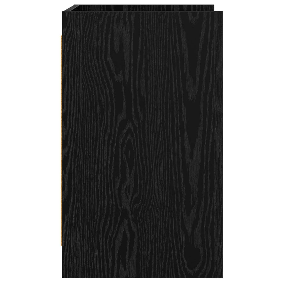 Nachtkastjes 2 pcs Zwart eiken 40 x 36 x 60 cm Bewerkt hout