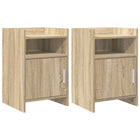 Nachtkastjes 2 stuks 40x36x60 cm bewerkt hout