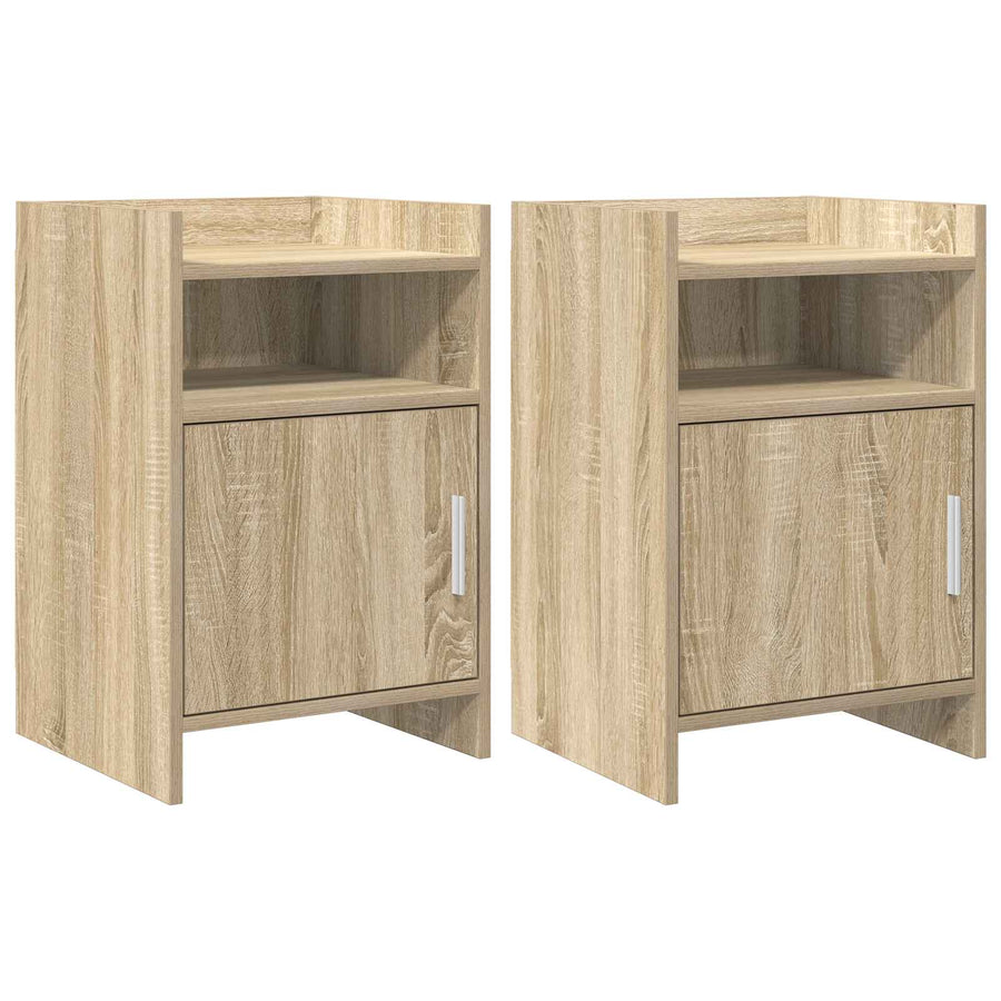 Nachtkastjes 2 pcs Sonoma Eiken 40 x 36 x 60 cm Bewerkt hout