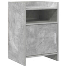 Nachtkastje 40x36x60 cm betongrijs bewerkt hout
