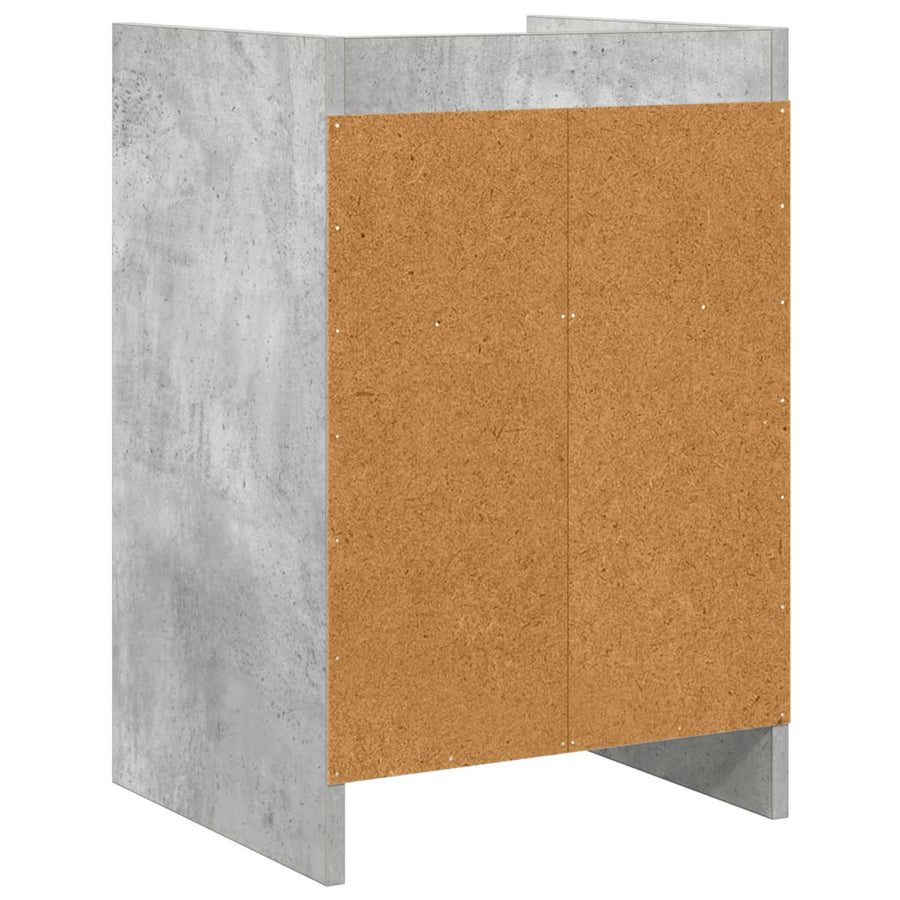 Nachtkastjes Betongrijs 40 x 36 x 60 cm Bewerkt hout