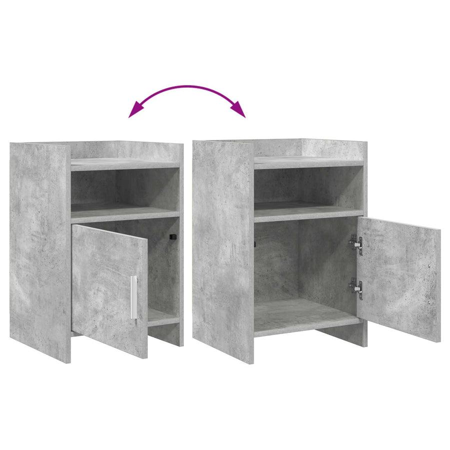 Nachtkastjes Betongrijs 40 x 36 x 60 cm Bewerkt hout