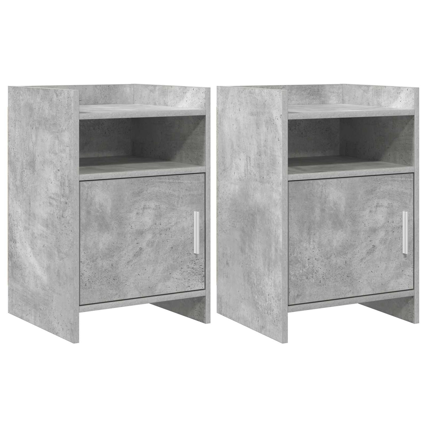 Nachtkastjes 2 pcs Betongrijs 40 x 36 x 60 cm Bewerkt hout