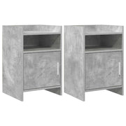Nachtkastjes 2 stuks 40x36x60 cm betongrijs bewerkt hout