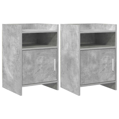 Nachtkastjes 2 pcs Betongrijs 40 x 36 x 60 cm Bewerkt hout
