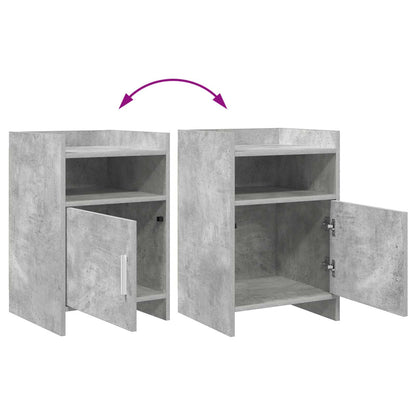 Nachtkastjes 2 pcs Betongrijs 40 x 36 x 60 cm Bewerkt hout