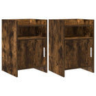 Nachtkastjes 2 stuks 40x36x60 cm gerookt eiken