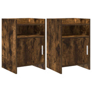 Nachtkastjes 2 stuks 40x36x60 cm gerookt eiken