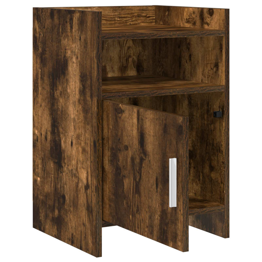 Nachtkastjes 2 pcs Gerookt eiken 40 x 36 x 60 cm Bewerkt hout