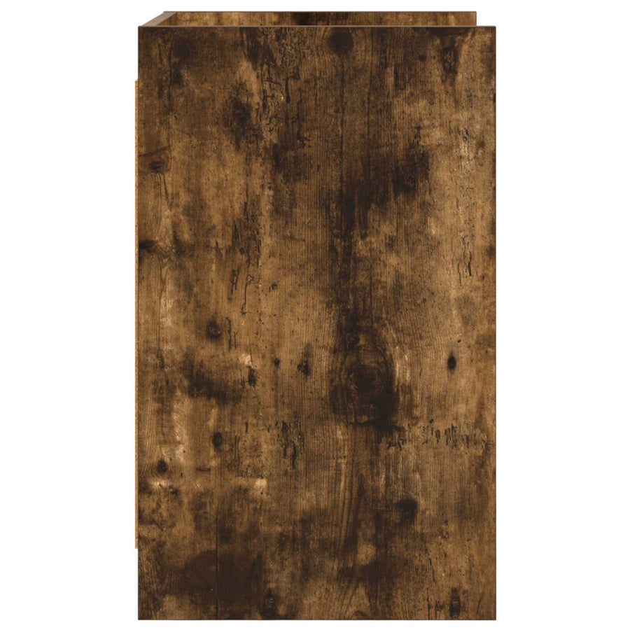 Nachtkastjes 2 pcs Gerookt eiken 40 x 36 x 60 cm Bewerkt hout