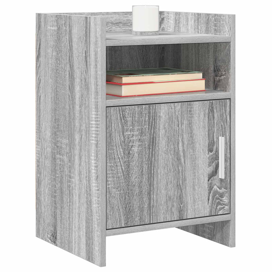 Nachtkastjes Grijs Sonoma 40 x 36 x 60 cm Bewerkt hout