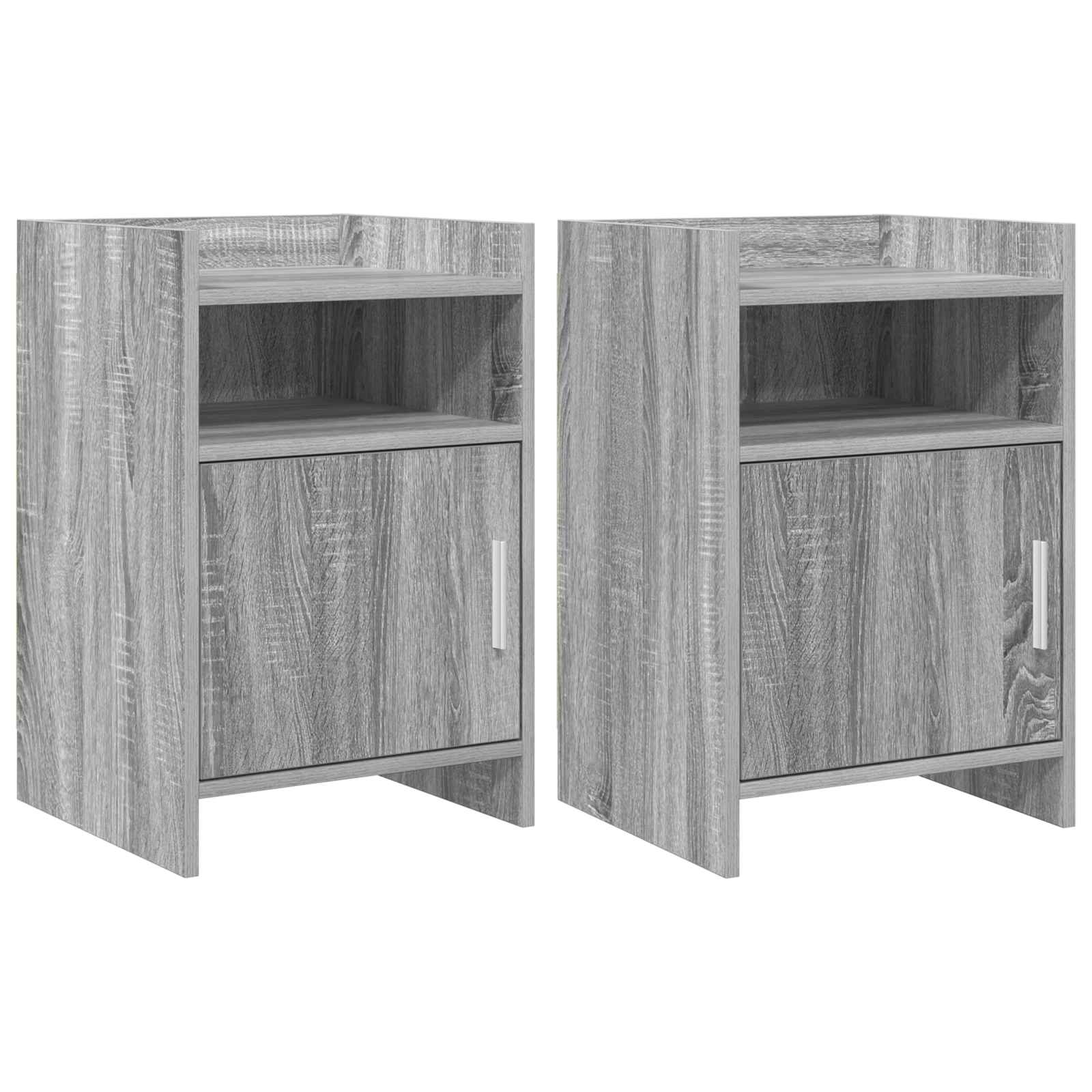 Nachtkastjes 2 pcs Grijs Sonoma 40 x 36 x 60 cm Bewerkt hout