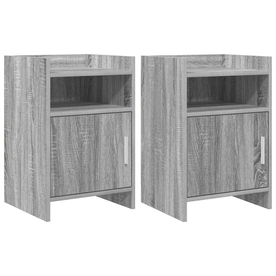 Nachtkastjes 2 pcs Grijs Sonoma 40 x 36 x 60 cm Bewerkt hout