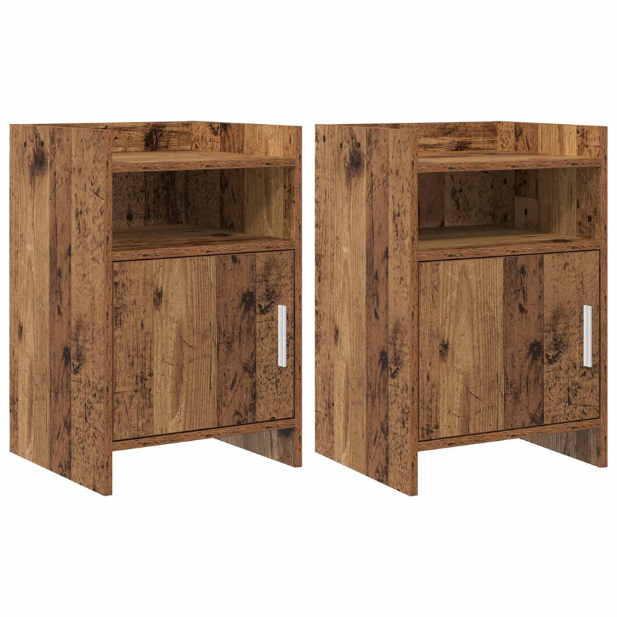 Nachtkastjes 2 pcs Oud hout 40 x 36 x 60 cm Bewerkt hout
