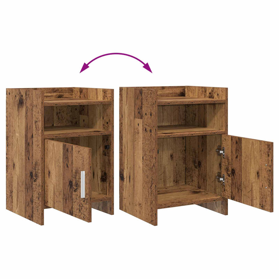 Nachtkastjes 2 pcs Oud hout 40 x 36 x 60 cm Bewerkt hout