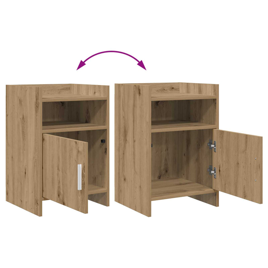 Nachtkastjes Artisanaal eiken 40 x 36 x 60 cm Bewerkt hout