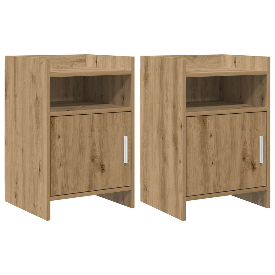 Nachtkastjes 2 pcs Artisanaal eiken 40 x 36 x 60 cm
