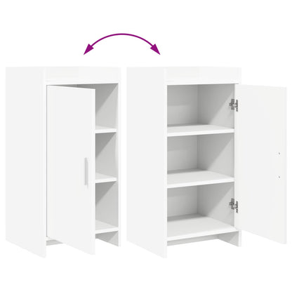 Dressoir Wit 40 x 36 x 80 cm Bewerkt hout
