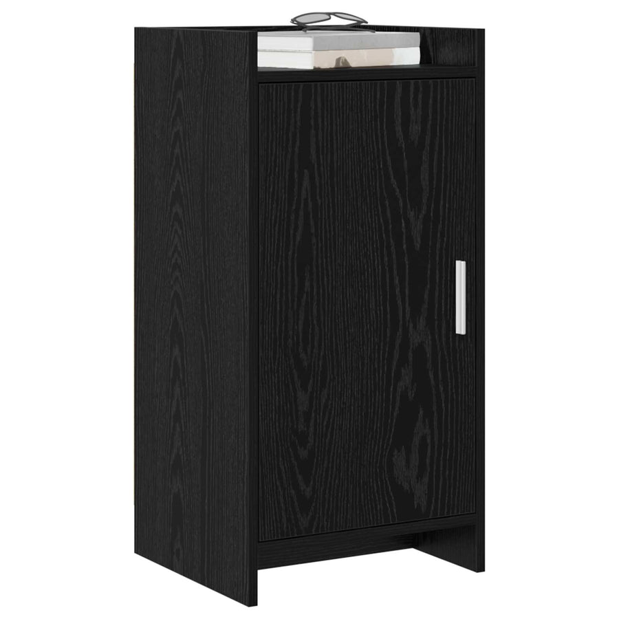 Dressoir Zwart eiken 40 x 36 x 80 cm Bewerkt hout