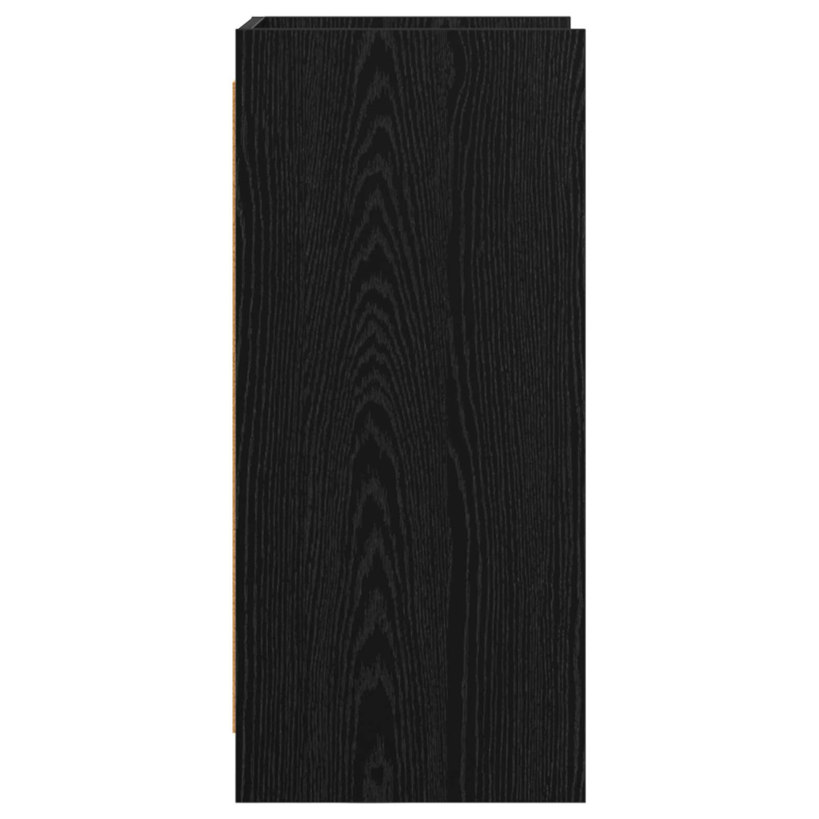 Dressoir Zwart eiken 40 x 36 x 80 cm Bewerkt hout