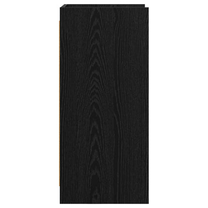 Dressoir Zwart eiken 40 x 36 x 80 cm Bewerkt hout